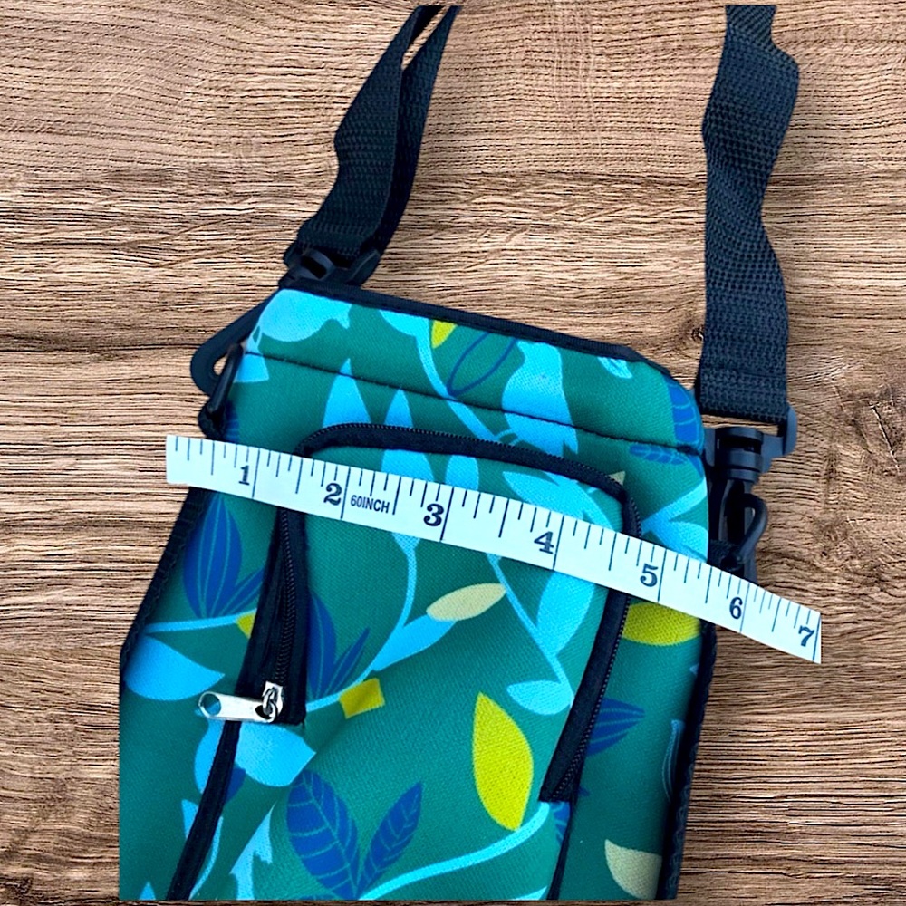 SALE 🌼 Sport Bottle Neoprene Holder Crossbody Extra Large Nature Print New - Picture 10 of 16